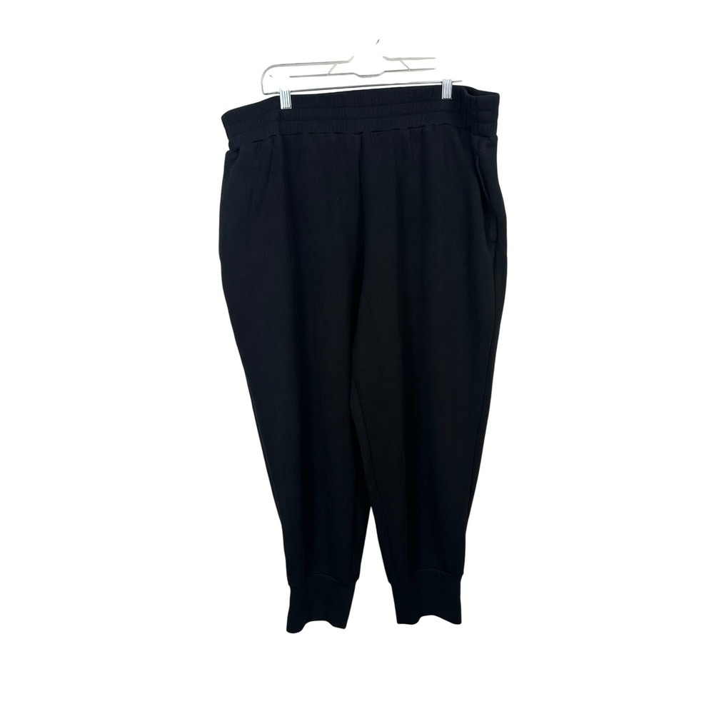 Varley DoubleSoft Joggers Women 2X Black Very Good High Rise Pockets Slim Fit